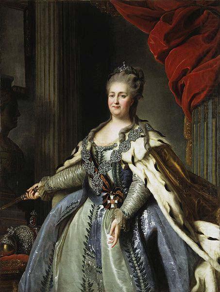 Fyodor Rokotov Portrait of Catherine II of Russia. oil painting picture